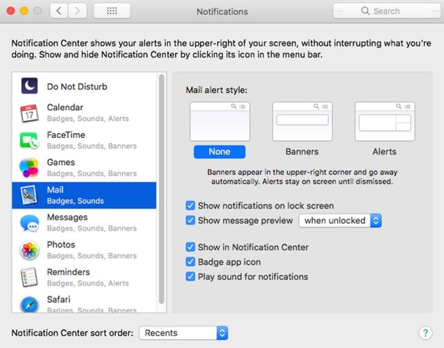 my custom option for my mac mail stationery is missing sierra